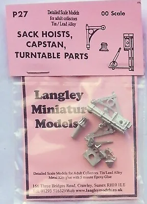 Sack Hoists Capstan Turntable Parts P27 UNPAINTED OO Scale Langley Models Kit • £8.94