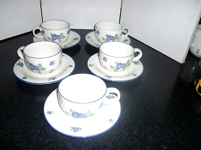 £22 • Buy Royal Doulton Everyday Blueberry 5x Cups And Saucers