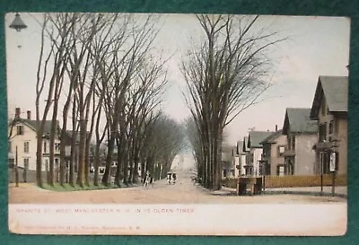 Estate Sale ~ Vintage Postcard - Granite St. West Manchester New Hampshire • $3