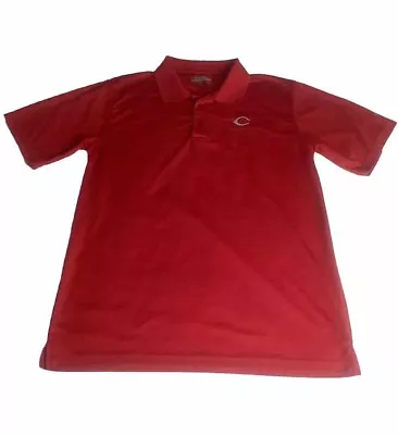 True Fan Cincinnati Reds Men’s Polo Golf Shirt Short Sleeve Large Logo MLB • $11.62