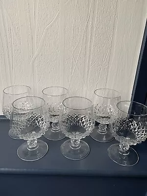 6 Cristal D’arques Longchamp Lead Crystal Brandy Glasses  • £19.99