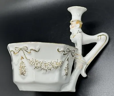 1920's Tea Cup Victorian Butler Groom Vintage Mepoco Japan Porcelain Whimsical • $20