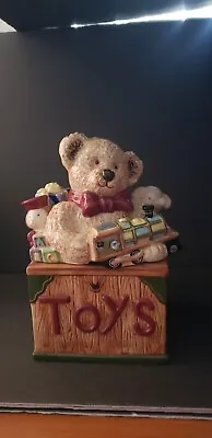 Teddy Bear Ceremic Cookie Jar Toy Box  • $22.74