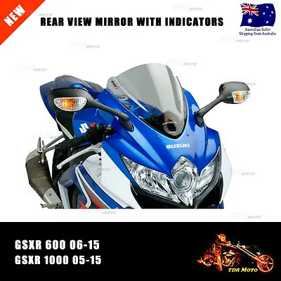 Motorcycle Indicator Mirror For Suzuki GSXR1000 K5 K6 K7 K8 2005 2006 2007 2008 • $64.95