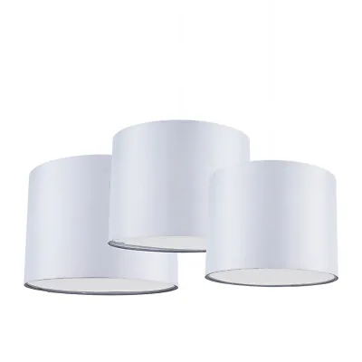 3x Ceiling Light Shades Easy Fit Grey Fabric Pendant Lampshades + Diffusers • £19.99