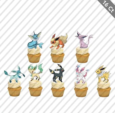 Pokemon Eevee Monster Cupcake Topper Cake Topper Party Favor Decorations • $11.25