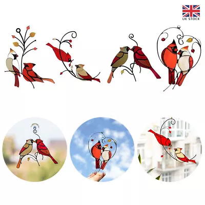 Iron Art Lovely Couple Bird Hanging Ornament Wall Decor Garden Fence • £7.99