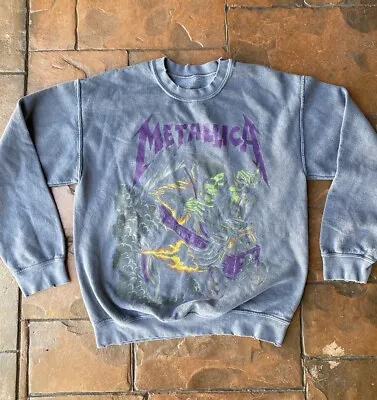 Metallica Here Comes Revenge Tour Band Sweatshirt Small Faded Distressed Grunge • $19.99