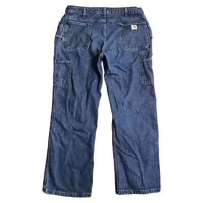 Vintage Carhartt Carpenter Jeans  Mens Measurements 36x29 Markings Chore Work • $24.97