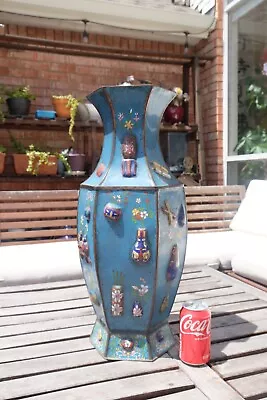 📦A Large Heavy Chinese Hand Made Cloisonne Vase • $278