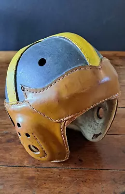 1930's Or 40's MacGregor Goldsmith Vintage Leather Football Helmet • $79