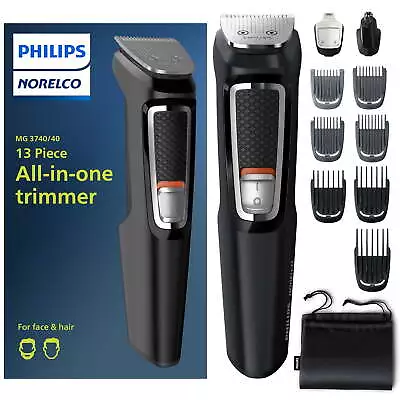 Philips Norelco Multi Groomer - 13 Piece Mens Grooming Kit For Beard Face Nose • $17