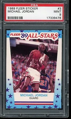 @ 1989 Michael Jordan PSA 9 Sticker #3 • $165