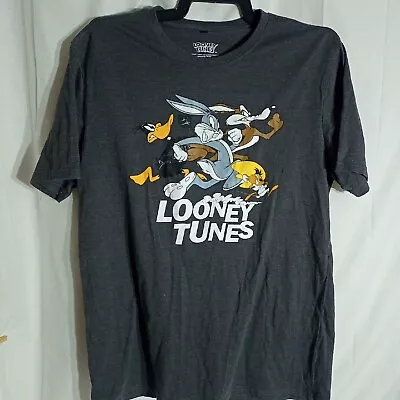 Looney Tunes ~ Mens Ladies  Size Large T-Shirt Grey  Bugs Bunny  • $33.50