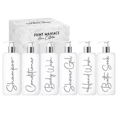 Mrs Hinch Inspired Personalised 500ml Square Pump Bottle SIGNATURE Bathroom Set • £12.50