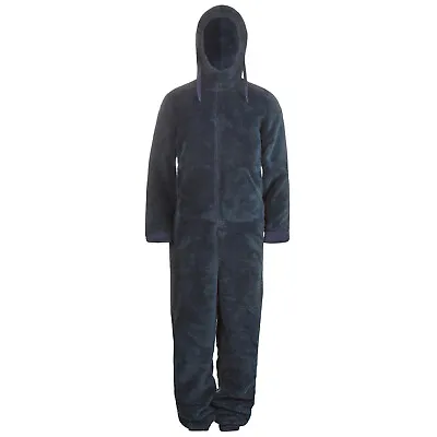 Mens Boys Pyjamas All In One Fleece 1Onesie Jumpsuit Warm Hooded S M L XL • £12.99