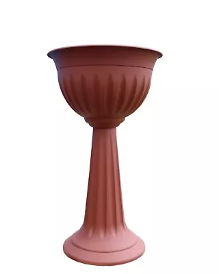 Terracotta Urn Plant Pot Outdoor Garden Round Plastic Planter Water Feature 75cm • £12.99