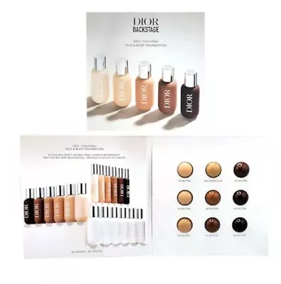 Dior Forever Face+Body Foundation 9-Shade Sample Card Natural Buildable Finish • $8.59