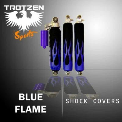 $29.89 • Buy Yamaha Rhino Set Of 4 Blue Flame Black Shock Cover #mgh3289sc3289
