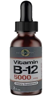 Vitamin B12 Sublingual Liquid Drops 5000mcg Natural Energy Booster (2 Oz) • $13.99