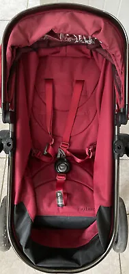 £25 • Buy Mothercare Orb Spin Pram Carrycot Seat Unit Only With Complete Harness Belt Red