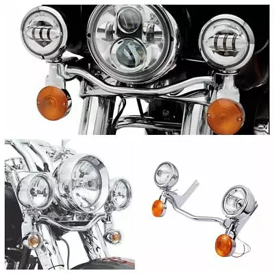 $175.99 • Buy Spot Passing Lights Lamps Turn Signals Bar Kit For Harley Touring Road King US