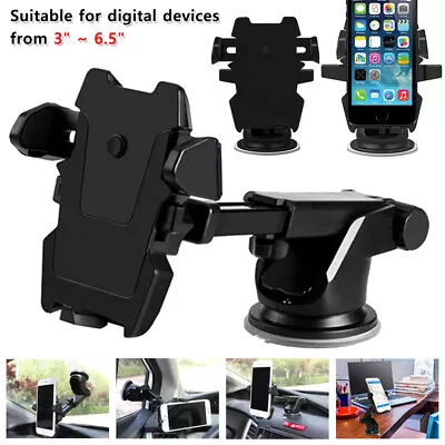 Car Mobile Phone Holder Dashboard Suction Windshield Mount Stand For Universal • $9.99