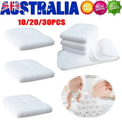 10/20/30PCS/set Diaper Reusable Baby Cloth Infant Absorbent Cotton Pad Washable • $11.96