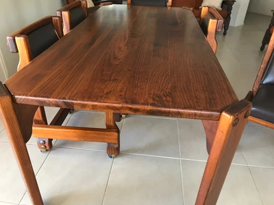 $400 • Buy Vintage Post And Rail Dining Table And Six Chairs