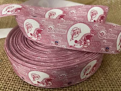 1 Yard Of 1  MIAMI DOLPHINS Inspired Grosgrain Ribbon (Pink) • $1