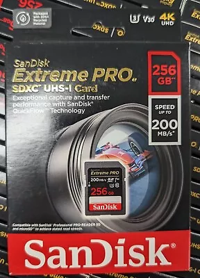 SanDisk Extreme PRO 256GB SDXC SD Memory Card SDSDXXD-256G-GN4IN  • $29.99