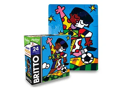 Romero Britto Jigsaw Puzzle - Brazil Soccer - 24 Pieces • $14