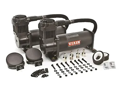 Viair Black Dual Pack 12 Volt On Board Air Compressor Kit 444C Hot Rod Airride • $359.99