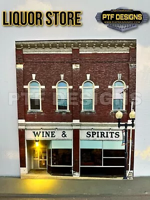 O Scale LIQUOR STORE - Building Flat/ Front W/LED - Scratch Built Lionel MTH • $20.99