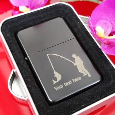 £9.95 • Buy Fishing Lighter Engraved Personalised Gifts Gift Presents Present Carp Fisherman