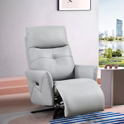 Modern Recliner Chair With Dual Motor Adjustable Headrest 360°Swivel Charge Port • $557.99