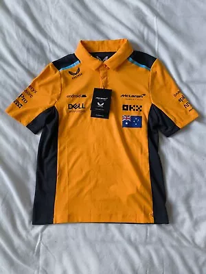 McLaren F1 2023 Team Official Driver Oscar Piastri Polo Shirts Kid 8-9 Years NWT • £24.99