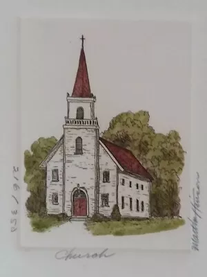 Martha Hinson  Church  Signed And Numbered Print Great Condition • $25