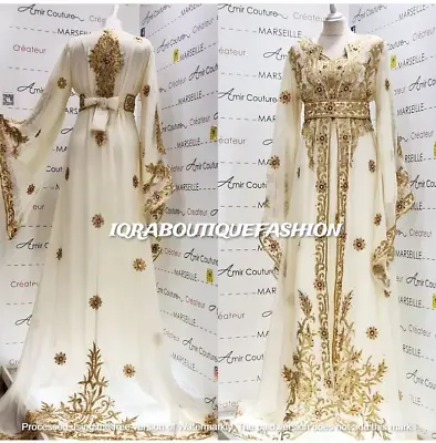Sale New Moroccan Dubai Kaftans Abaya Farasha Dress Very Fancy Long Gown • $99.99