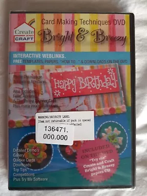  Card Making Techniques - Bright & Breezy DVD & Papers CD (2008). Factory Sealed • £1.95