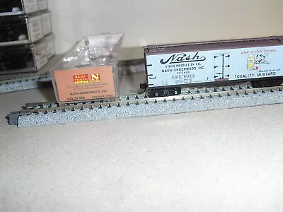 N Scale Micro Trains  40' NASH-UNDERWOOD Inc. Wood Side Reefer New In Box • $23