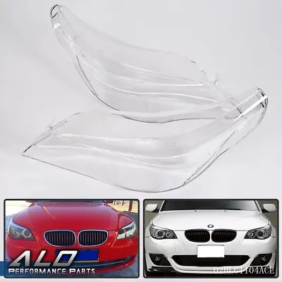 2pcs Headlight Cover Headlamp Lens Fit For Bmw 5 E60 E61 525i 545i 550i 03-10 • $48.34