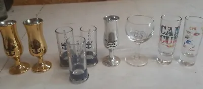 Lot Of 9 Vintage Assorted Shot Glasses • $3