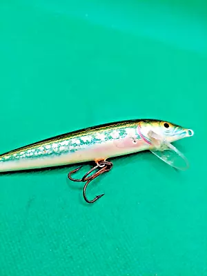 Old Vintage Lure Rapala Countdown Crankbait In Bass Fry Color Pattern . • $2.99