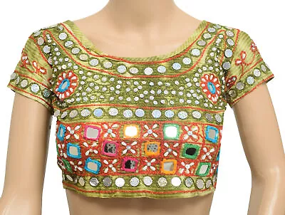 Size 30 Vintage Readymade Banjara Women Cotton Kutchi Embroidered Blouse Choli • $22.99