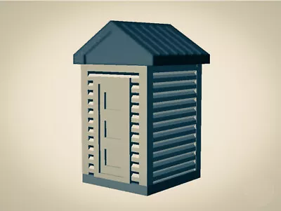  The Outdoor Series  OUTHOUSE  Camping - Modeled In Color - Z Scale 1:220 3D USA • $3.93