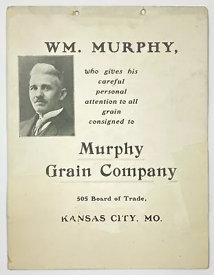 Vintage Advertising Card Or Blotter Murphy Grain Co. Kansas City Mo. • $12.99