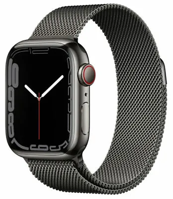 $384.99 • Buy Apple Watch Series 7 41mm GPS Cellular Milanese Graphite Stainless Excellent