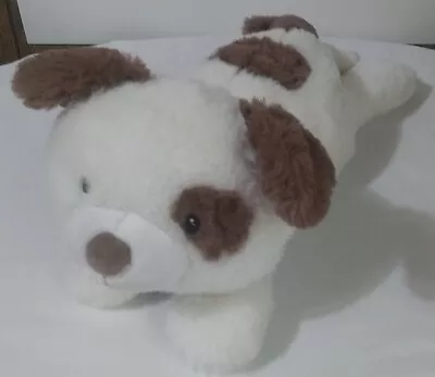 Mary Meyer Stuffed Puppy Dog 17  Floppy Body White Brown Spots Embroidered Eyes  • $11.97