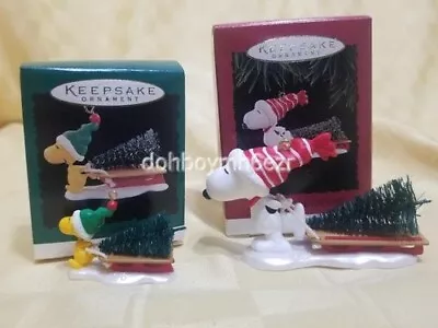 Hallmark 1996 A Tree For Woodstock Snoopy Christmas Ornament LOT • $18.99